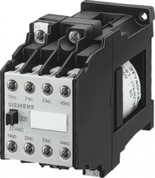 Auxiliary contactor, 8 pole, 6 A, 5 Form A (N/O) + 3 Form B (N/C), coil 220 VDC, flat plug connection, 3TH4253-5MM4