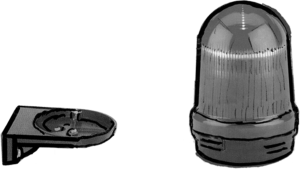 Flashing lamp, Ø 98 mm, red, 230 VAC, IP65