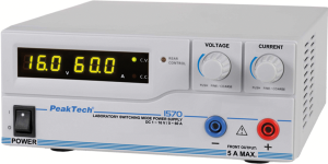 Laboratory power supply, 1 bis 16 VDC, outputs: 1 (60 A), 960 W, 200-240 VAC, P 1570