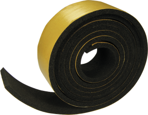 Sealing tape, 15 x 3 mm, EPDM, black, 10 m, 1200315001