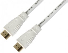 HDMI cable high speed with Ethernet, white, 0.5 m, ICOC-HDMI-4-005NWT