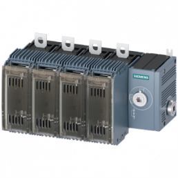 Switch-disconnector with fuse, 4 pole, 125 A, (W x H x D) 249.7 x 150 x 161.5 mm, base mounting, 3KF2412-4RF11