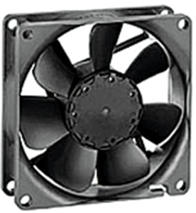 DC axial fan, 12 V, 80 x 80 x 25 mm, 45 m³/h, 19 dB, sintec slide bearing, ebm-papst, 8412 NGMLV