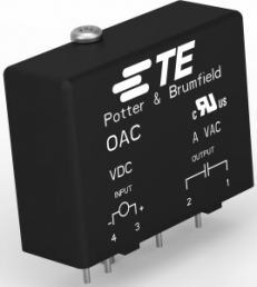 Solid state relay, 12-120 VAC, zero voltage switching, 5 VDC, 3 A, PCB mounting, 6-1393028-9