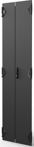 Varistar CP Double Steel Door, Plain, 3-PointLocking, RAL 7021, 42 U, 2000H, 600W