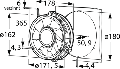 DV 6318/2TDH4P ebm-papst Tangential Blowers, diagonal fans Image 2