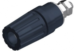 Pole terminal, 4 mm, black, 30 VAC/60 VDC, 35 A, screw connection, nickel-plated, PKI 110 SW