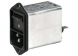 IEC plug C14, 50 to 60 Hz, 4 A, 250 VAC, 1.5 mH, faston plug 6.3 mm, 4302.5313