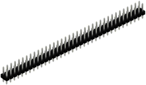 Pin header, 72 pole, pitch 2.54 mm, straight, black, 10058619