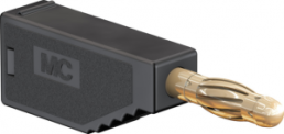 4 mm plug, solder connection, 1.0 mm², black, 22.2626-21