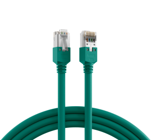 Patch cable, RJ45 plug, straight to RJ45 plug, straight, Cat 5e, F/UTP, LSZH, 1.5 m, green