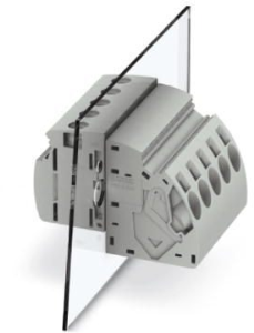 Feed through terminal, 1 pole, 1.5-16 mm², clamping points: 2, gray, screw connection, 76 A