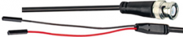 Coaxial Cable, BNC plug (straight) to open end, 50 Ω, RG-58A/U, grommet black, 1.2 m, BNC AL 0,64