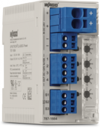 Electronic circuit breaker, 4 pole, T characteristic, 10 A, 24 V (DC), push-in, DIN rail, IP20