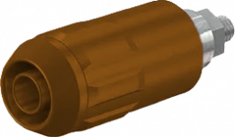 4 mm socket, screw connection, mounting Ø 12 mm, CAT II, brown, 66.9684-27