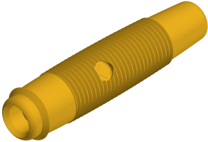 4 mm jack, solder connection, 2.5 mm², CAT O, yellow, KUN 30 GE AU
