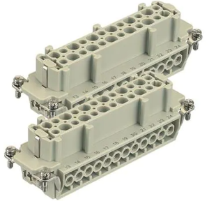 Socket contact insert, 24B, 48 pole, equipped, screw connection, with PE contact, 09330242711