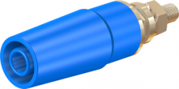 4 mm socket, screw connection, mounting Ø 8.3 mm, CAT II, blue, 23.3050-23