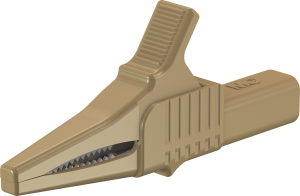 Alligator clip, brown, max. 20 mm, L 82.2 mm, CAT II, socket 4 mm, 66.9755-27