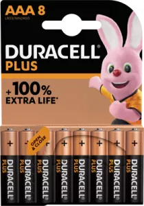 PLUS-AAA K8 Duracell Round Cells, 9V Blocks