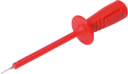 Test probe spring-loaded with unsprung receptacle 4 mm, red, 1 kV