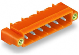 Pin header, 10 pole, pitch 5.08 mm, angled, orange, 231-570/108-000