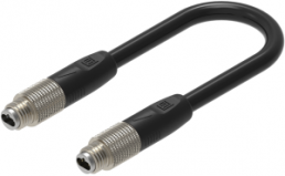Sensor actuator cable, M8-cable plug, straight to M8-cable plug, straight, 1 m, PVC, black, 4 A, 935100330