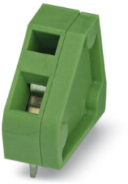 PCB terminal, 1 pole, pitch 7.62 mm, AWG 24-14, 16 A, spring-clamp connection, green, 1706727