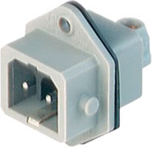 Plug, 2 pole, PCB mounting, screw connection, 1.5 mm², gray, 932048106