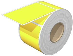 Polyester Device marker, (L x W) 85 x 54 mm, yellow, Roll with 450 pcs