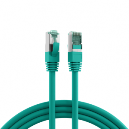 Patch cable, RJ45 plug, straight to RJ45 plug, straight, Cat 6A, S/FTP, LSZH, 40 m, green