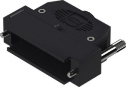 D-Sub connector housing, size: 3 (DB), straight 180°, cable Ø 3.5 to 11 mm, thermoplastic, black, 09670250492