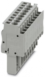 Plug, spring balancer connection, 0.08-4.0 mm², 9 pole, 24 A, 6 kV, gray, 3040180