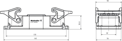 3107140000 Weidmüller Housings for HDC Connectors Image 2