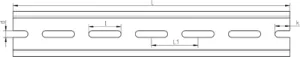 HS-HUT-01-25-52-214 HStronic DIN Rails