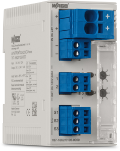 Electronic circuit breaker, 2 pole, T characteristic, 10 A, 24 V (DC), push-in, DIN rail, IP20