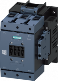 Power contactor, 3 pole, 115 A, 2 Form A (N/O) + 2 Form B (N/C), coil 500-550 V AC/DC, screw connection, 3RT1054-1AS36
