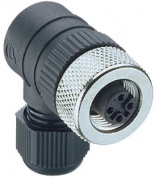 Socket, M12, 3 pole, screw connection, angled, 11256