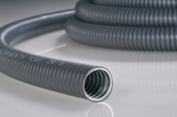 Spiral protective hose, inside Ø 48.4 mm, outside Ø 55 mm, BR 90 mm, GS/PVC, gray