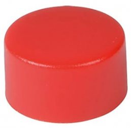 Cap, round, (H) 10 mm, red, for pushbutton switch, 0862.8103