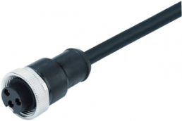 Sensor actuator cable, 7/8"-cable socket, straight to open end, 3 pole, 10 m, PUR, black, 13 A, 77 1430 0000 50003-1000