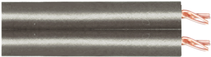 PVC Speaker cable, 2 x 1.5 mm², gray (black marking)