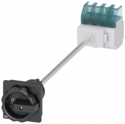 Main switch, Rotary actuator, 4 pole, 25 A, 690 V, (W x H x D) 67 x 84 x 429.5 mm, front installation/DIN rail, 3LD2113-1TL51
