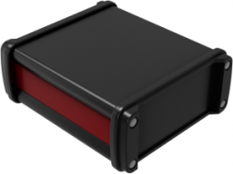 Aluminum Profile enclosure, (L x W x H) 120 x 106 x 49 mm, black/red (RAL 9005), IP65, 007501010