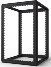 24 U cabinet rack, (H x W x D) 1200 x 800 x 800 mm, steel, black gray, 20630-072