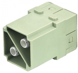 Pin contact insert, 2 pole, equipped, axial screw connection, 09140022650