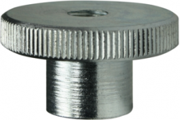 Knurled nut, M4, H 9.5 mm, inner Ø 8 mm, outer Ø 16 mm, steel, galvanized, DIN 466, 10875MC94
