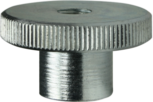 Knurled nut, M3, H 7.5 mm, inner Ø 6 mm, outer Ø 12 mm, steel, galvanized, DIN 466, 10874MC94