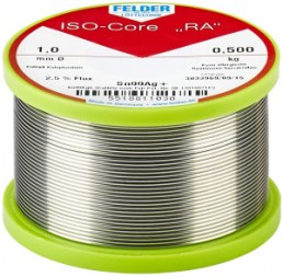 Solder wire, lead-free, Sn99Ag0.3Cu0.7NiGe, Ø 1.5 mm, 500 g
