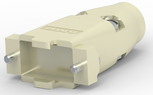 D-Sub connector housing, size: 1 (DE), straight 180°, cable Ø 9.4 mm, zinc die casting, silver, 5745171-5